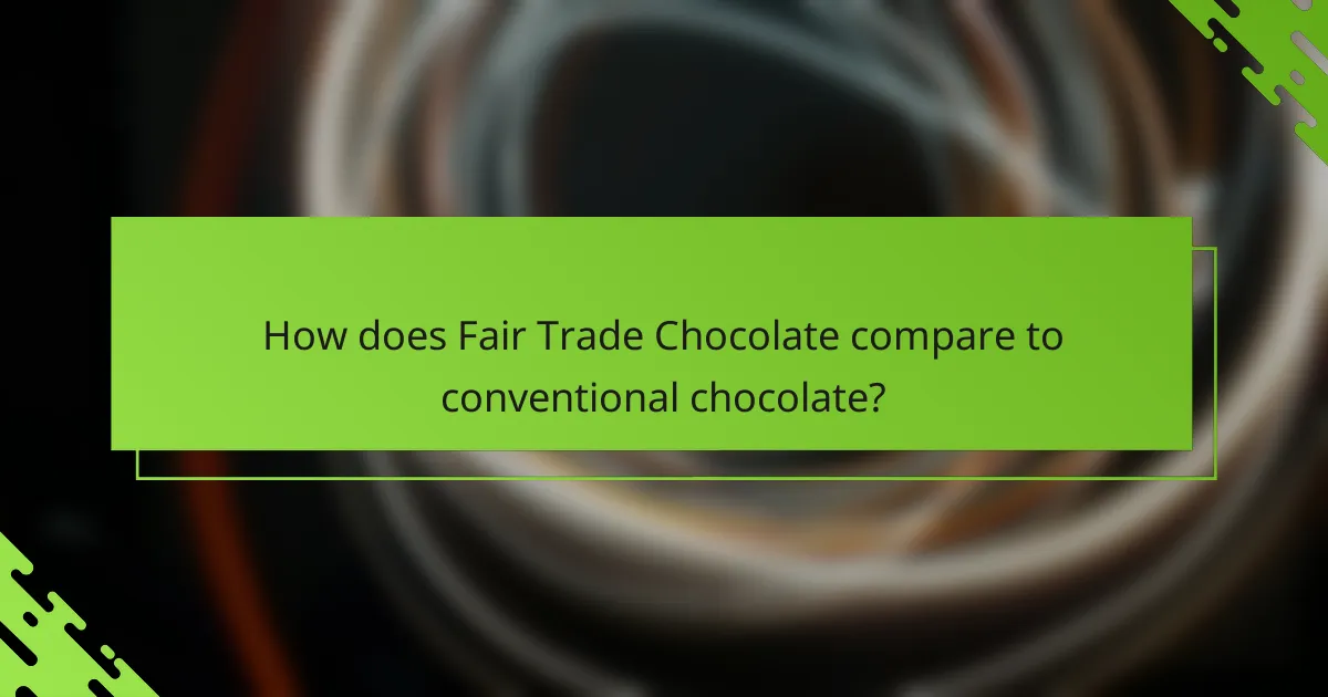 How does Fair Trade Chocolate compare to conventional chocolate?